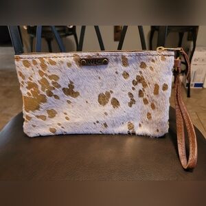 WILD GOOSE WG Handmade Cowhide Wristlet Clutch